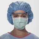 Anti-Fog Surgical Mask, Pleat Style with Ties & Film Strip, Green