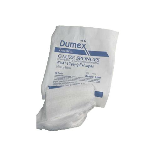 Ducare® Woven 12 Ply Gauze Sponges, 4" x 4", Non-Sterile