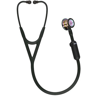 Solventum Littmann® CORE Digital Stethoscope, High Polish Rainbow Chestpiece, 27" Black Tubing, Stem and Headset