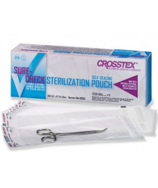 Sure-Check® Sterilization Pouches, Clear,  12” x 15”