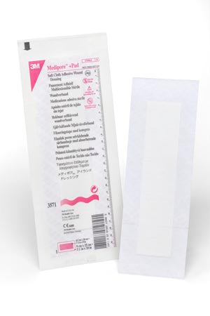 3M™ Medipore™ +Pad Soft Cloth Adhesive Wound Dressing, 3 1/2" x 10", Pad Size 1 3/4" x 8"