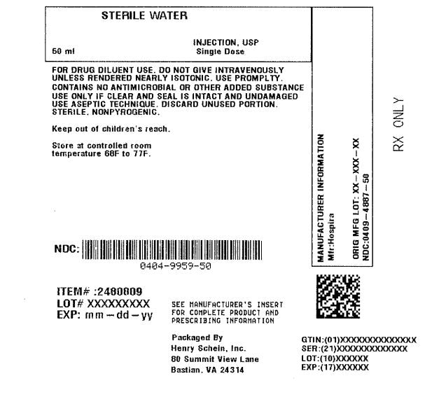 Sterile Water Inj. SDV 50mL (1) Vial (Repack)