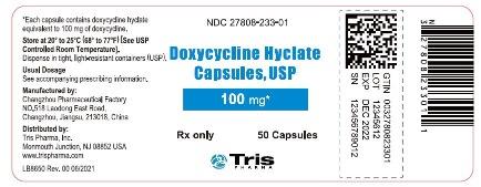 Doxycycline Hyclate 100mg Capsules 50 ct