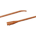 Red Rubber Intermittent Coude Catheter, 2 Drainage Eyes, 20Fr