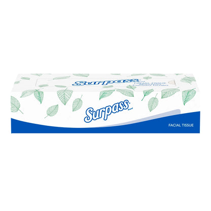 Surpass Facial Tissue, 8" X 8.4", 2-Ply, White