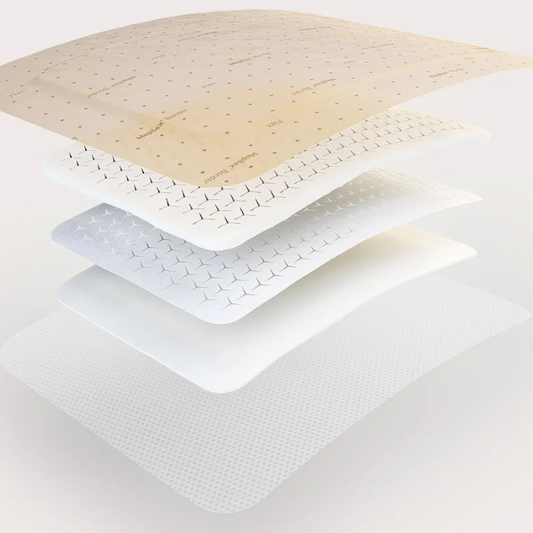 Flexzan® Foam Adhesive Dressing, Sterile, 4" x 4"