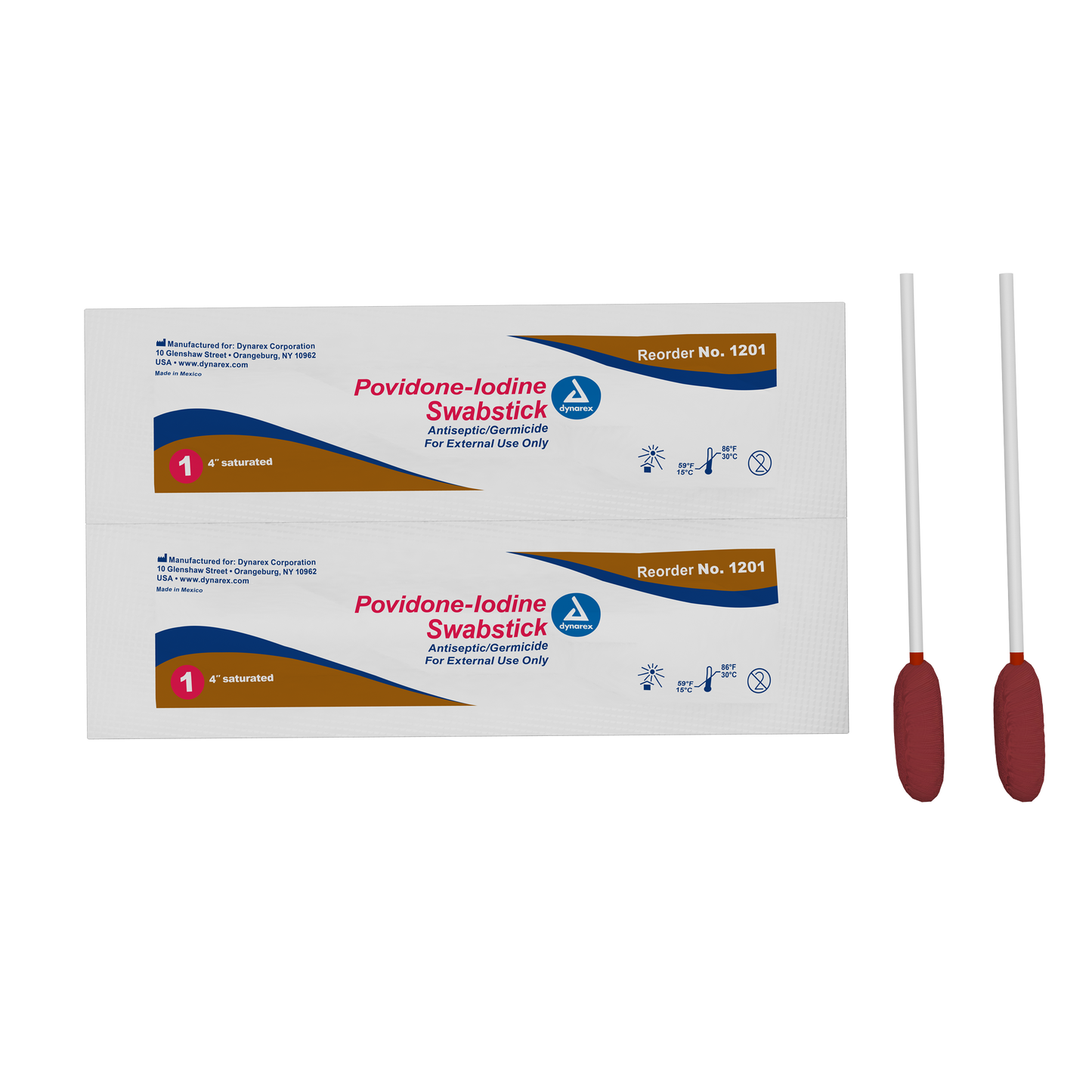 Povidone-Iodine Swabsticks, 1 per packet