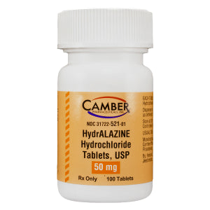 Hydralazine 50mg, 100ct Tablets