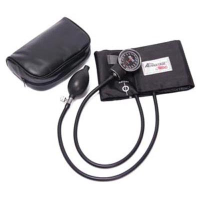 Premium Pocket Aneroid Sphygmomanometer, Large Adult, Black (Cuff 13.3"- 19.6")