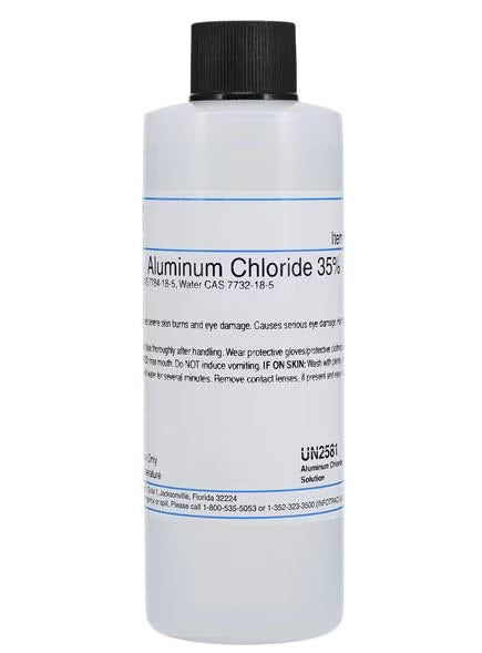 Aluminum Chloride, 35%, 4 oz (Item is Non-Returnable) (US Only)