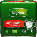 Depends® Protective Underwear, Max Absorbency, S/M
