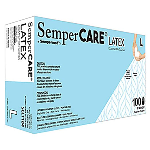 Sempermed Sempercare® Textured Latex Exam Glove, Large