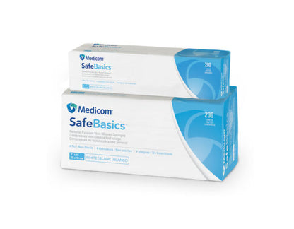 Medicom General Purpose Sponge, 4" x 4", 4-Ply, Non-Woven, Non-Sterile, Gauze