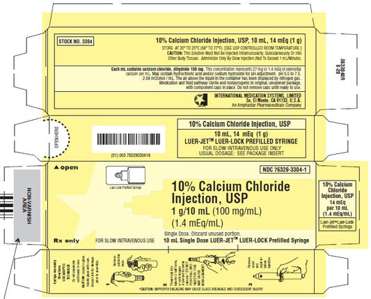 Calcium Chloride Inj.10% 100mg/mL Luer-Jet Prefilled S 10mL 10/Bx