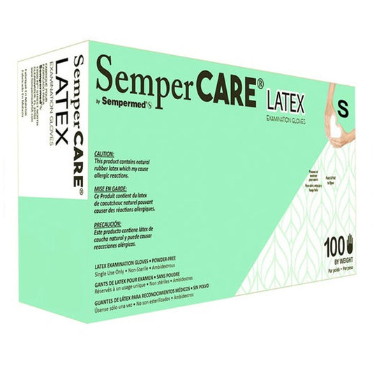 Sempermed Sempercare® Textured Latex Exam Glove, Small