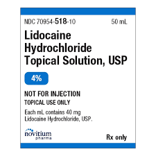 Lidocaine HCl 4%, 40mg/mL Topical Sol. 50mL