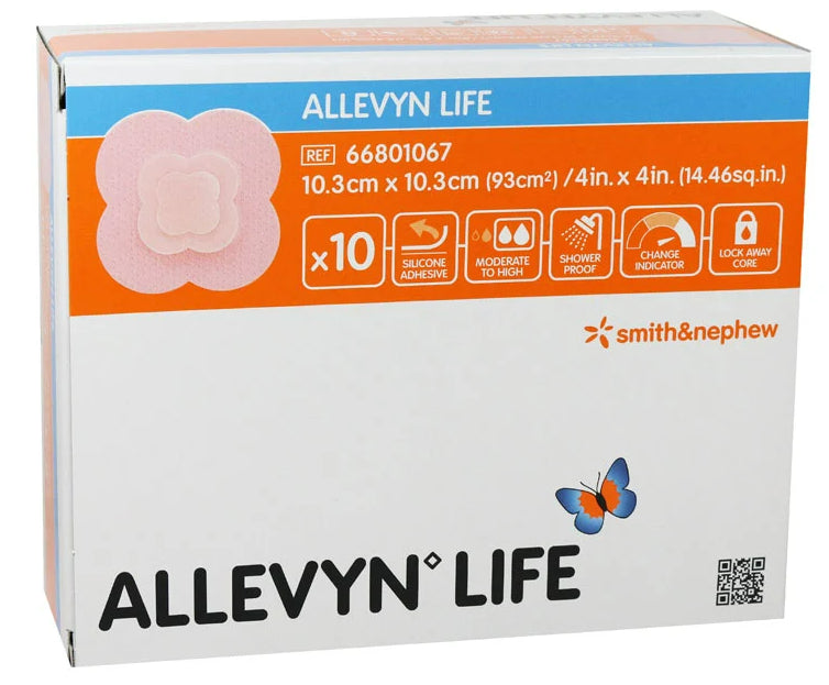 Smith & Nephew Allevyn™ Life Foam Dressing, 10.cm x 10.3xm