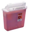 In Room Sharps Container w/Mailbox Style Lid, 5qt, Red