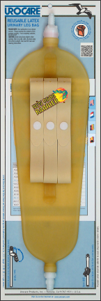 Reusable Latex Urinary Leg Bag,  32 oz Capacity