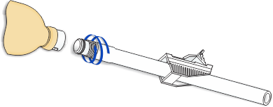 Straight-Thru Adaptor with Thumb Clamp