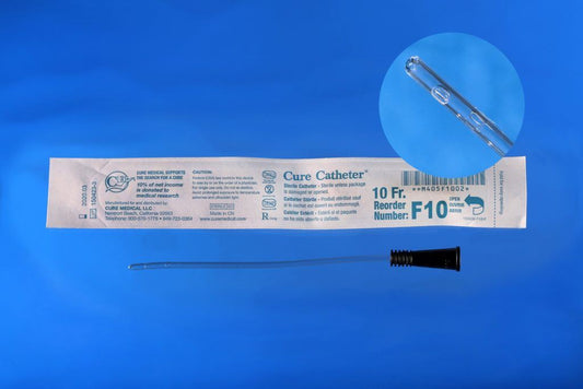 Cure Catheter® Female Catheter with Straight Tip, 6", 10Fr     A4351