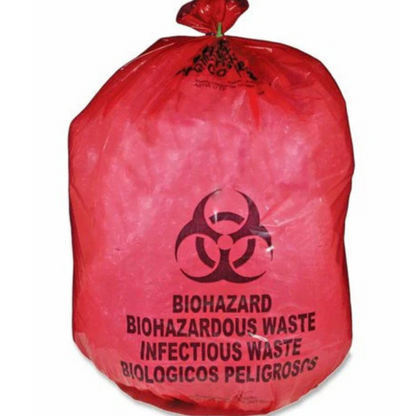 Biohazard Bags, 33" x 40", 33 Gal, 17 Microns