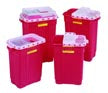 BD™ Extra-Large Sharps Collector, 9 gal, Clear Hinge Top, Red