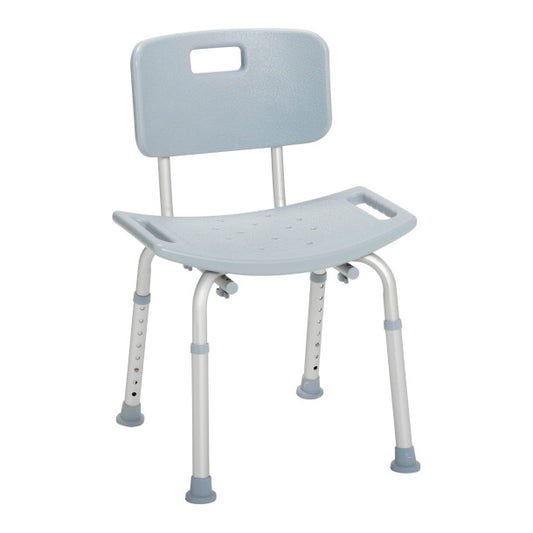 Deluxe Aluminum Shower Chair With Removable Back, Each