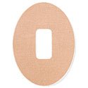 Small Oval Grip for Omnipod with Full Vertical Cutout, Tan