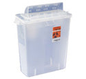 SharpSafety™ In Room Sharps Container with Always-Open Lid, 3 Gallon, Clear