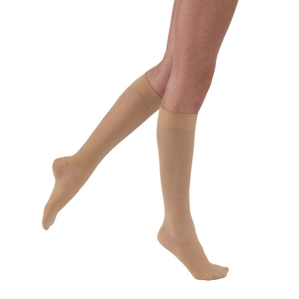 Jobst® Knee High Compression Stocking with Closed Toe, 30-40 mmHG, Large, Tan