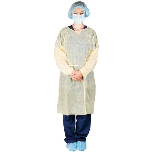 Dukal Impervious Isolation Gown, Yellow