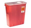 Multi-Purpose Container with Rotor and Hinged Opening Lid, 3 Gallon, Red