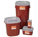 Medegen Stackable Sharps Container, 1qt, Red