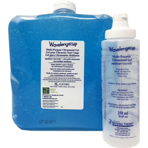 Sabelmed Wavelength® Multi-Purpose Ultrasound Gel, 5L Cube, Blue w Empty Dispenser Bottle