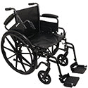 ProBasics K2 18" Lightweight Wheelchair, Flip-Back Desk Length Arms, Swing-Away Footrest