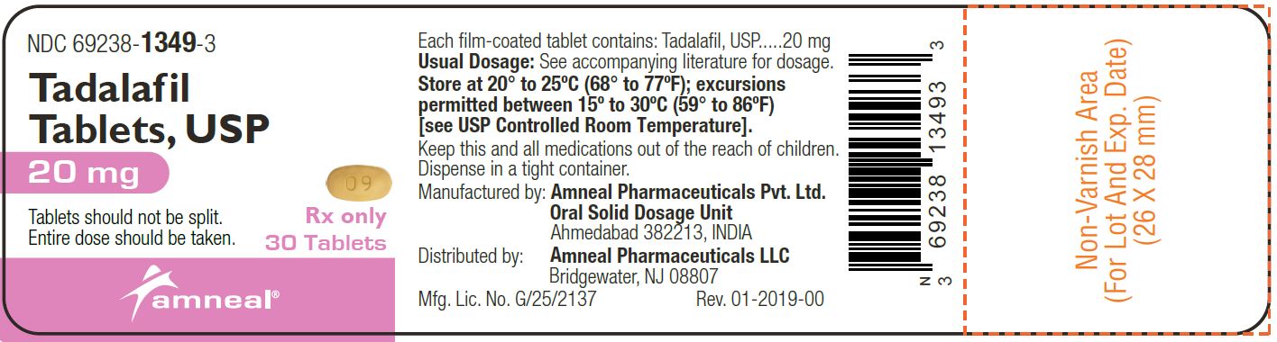 Tadalafil 20mg Tablets, 30ct Bottle