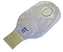 Securi-T ® 2-Piece Drainable Pouch with Belt Tabs, 12", 1¾" Flange, Transparent