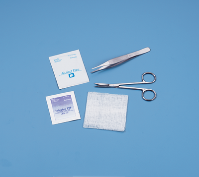 Suture Removal Kit with Iris Suture Scissors and Adson Serrated Forceps