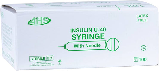 Syringe, 1/2 CC 29G X 1/2" ,U-40, Insuline, 100/BX