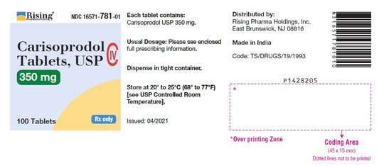 Carisoprodol 350mg Tablets 100ct (CIV)