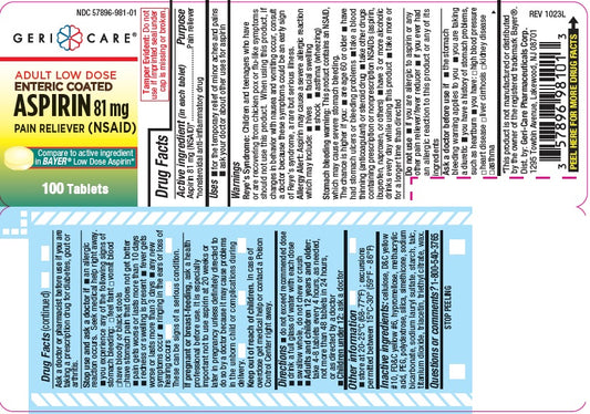 Aspirin Low Dose EC 81mg 100ct