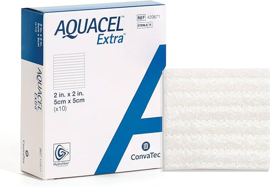 AQUACEL® Ag EXTRA®  Hydrofiber® Wound Dressing, 2" x 2"