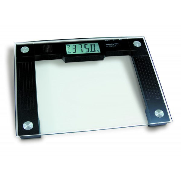 Extra Wide Talking Digital Scale with Glass Platform, 550lb Capacity