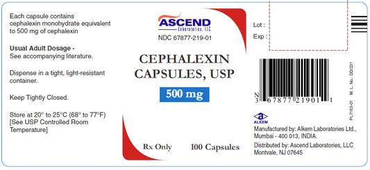 Cephalexin 500mg Capsules 100ct