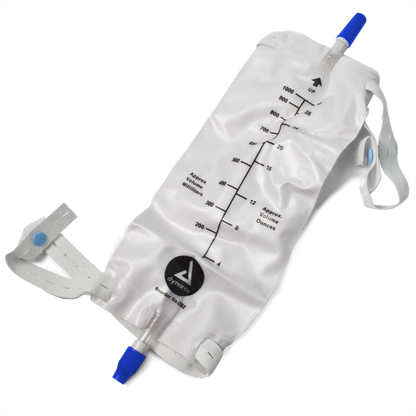 Urinary Leg Bags with Valve, Large, 1,000 mL, Sterile