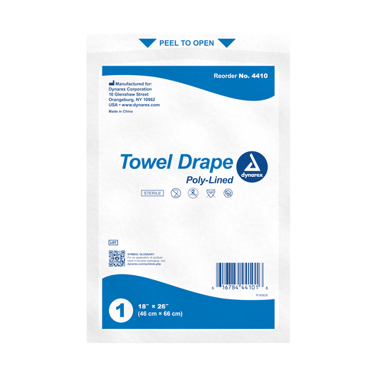 Disposable Sterile Towel Drapes, Plain, 18" × 26"