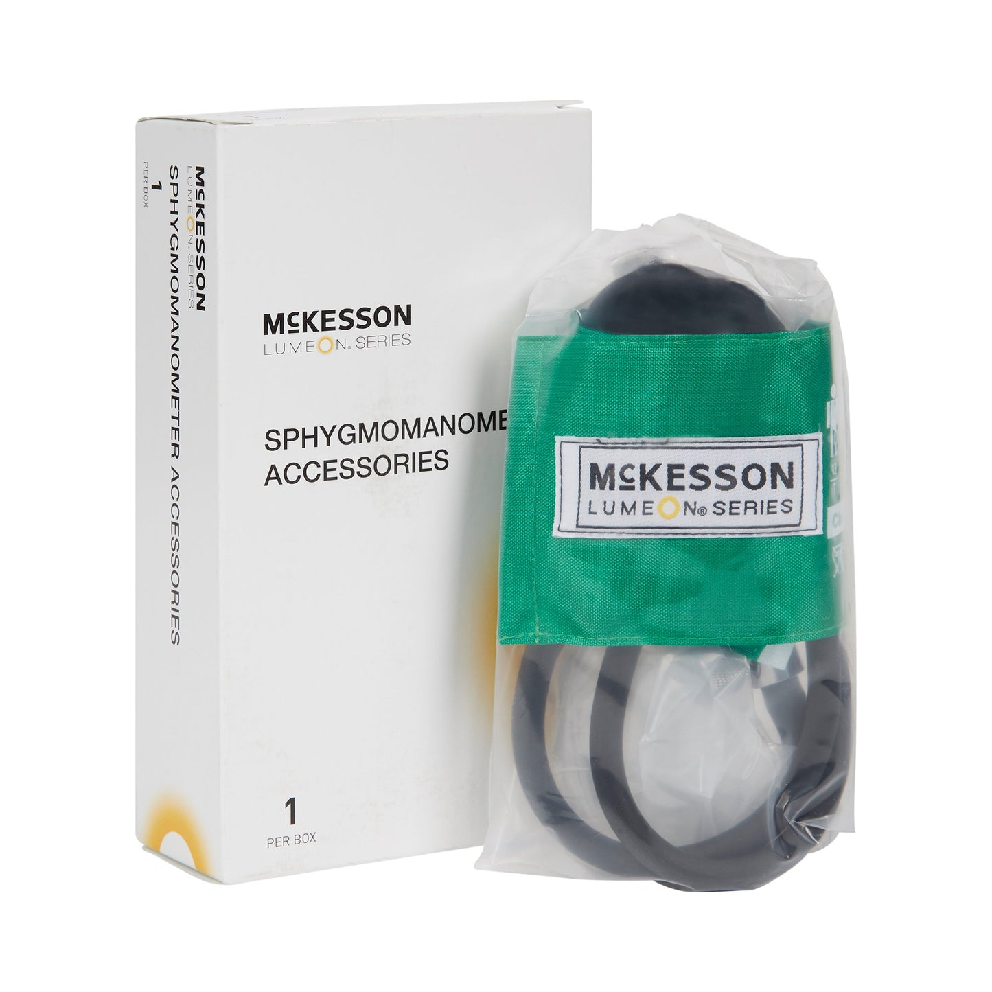 McKesson LUMEON™ Blood Pressure Cuff & Bulb, Child, 13.9-19.5cm, Green