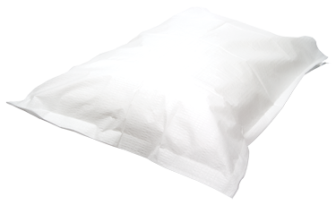 Disposable Pillowcases, Tissue/Poly, 21" x 30", White