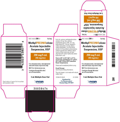 Methylprednisolone Acetate Inj. 40mg/mL MDV 5mL (1) Vial